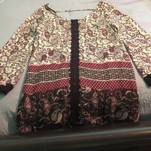 Blue Rain bell sleeve dress or long top to wear with leggings